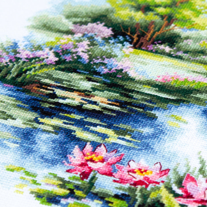 The Water Lily Pond Counted Cross Stitch Kit by Magic Needle 70-38