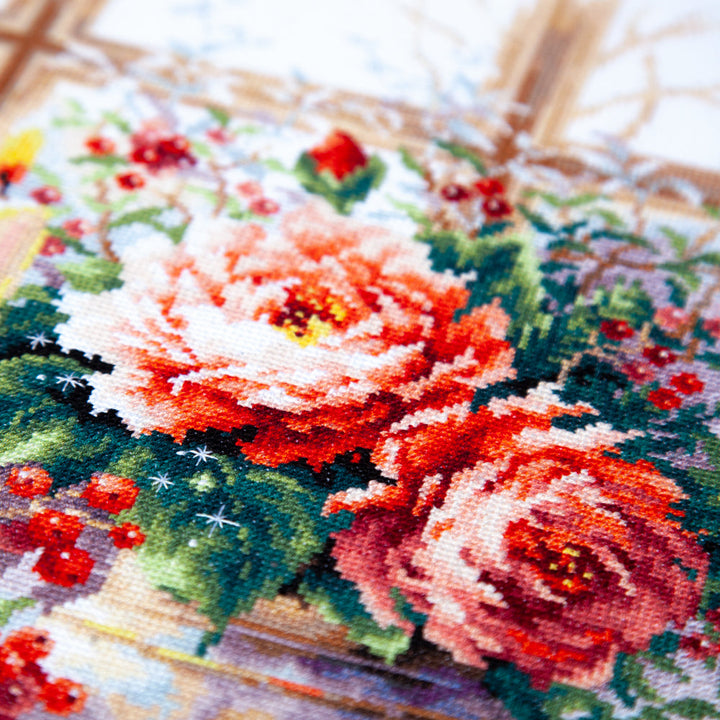The Luxury of Winter Evenings Counted Cross Stitch Kit by Magic Needle 70-46