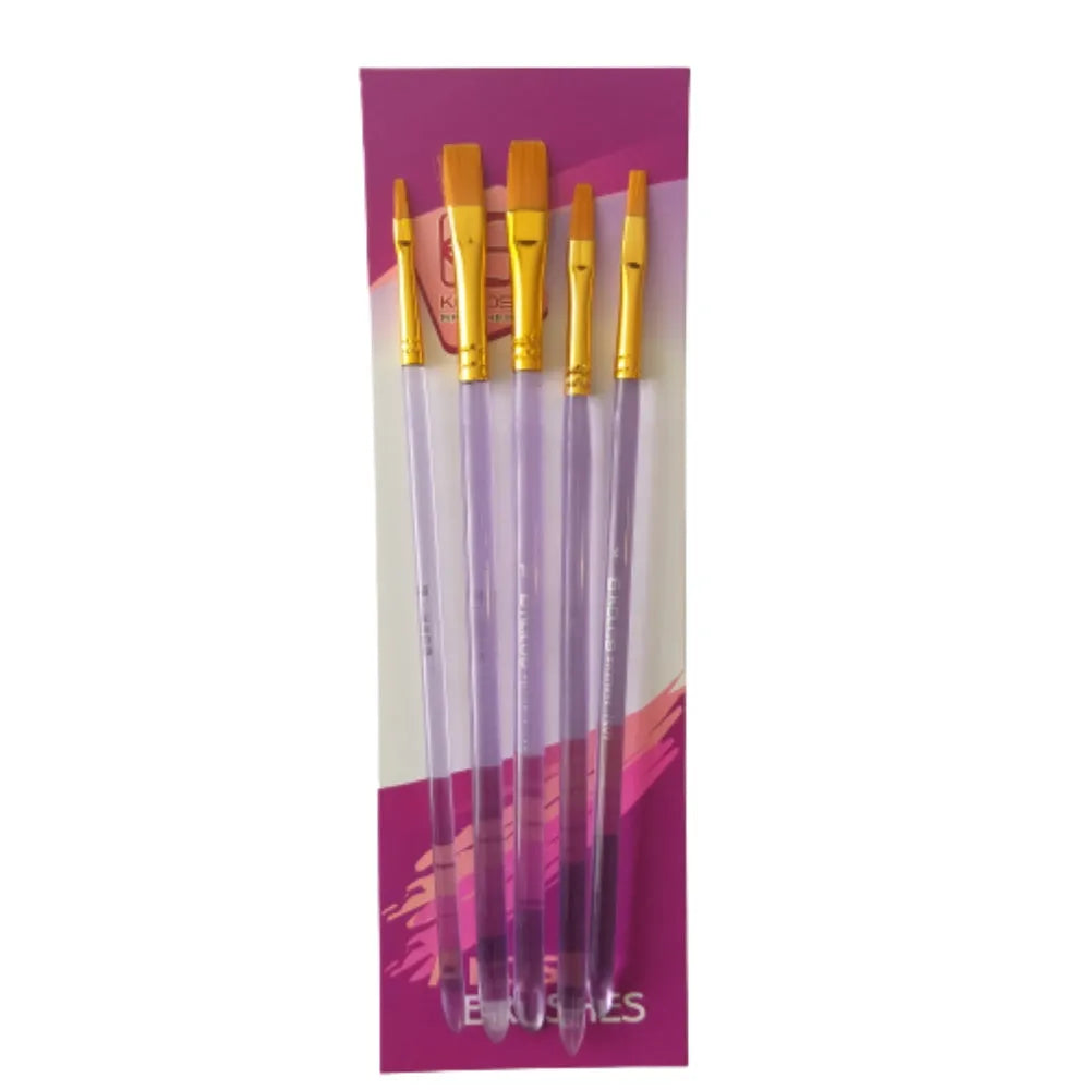 Kolos Set of paint brushes 7009. Synthetic Flat. 5pc.
