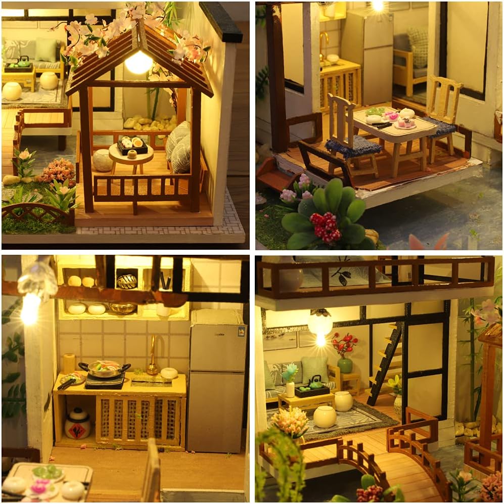 Miniature Wizardi Roombox Kit -  Japanese Garden Dollhouse Kit