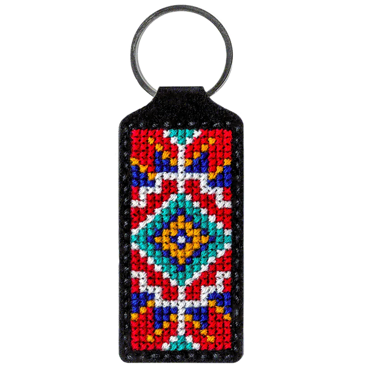 Ornament Key Chain Cross-stitch kit on artificial leather FLHL-021