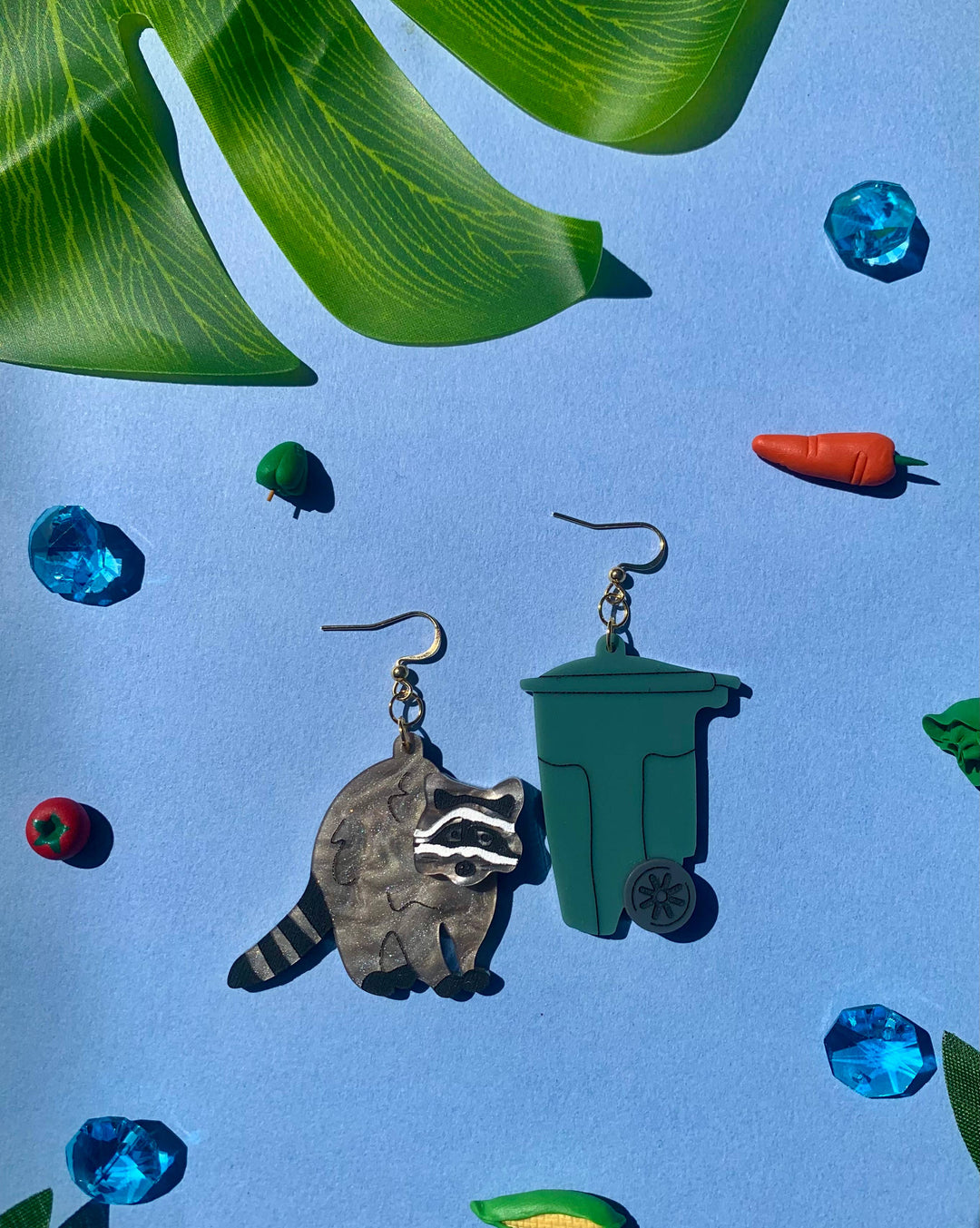 Trash Panda Acrylic Earrings