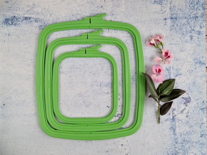 Plastic Square Hoop by Nurge 170-13 Green