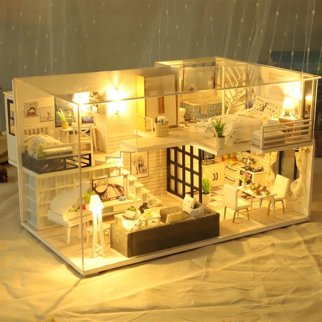 Miniature Wizardi Roombox Kit - Stylish Flat Dollhouse Kit