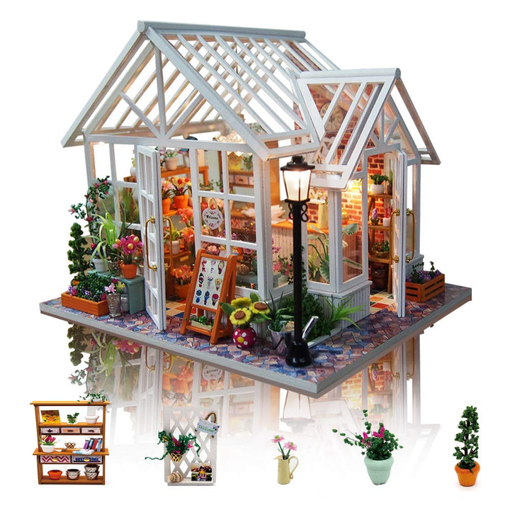 Miniature Wizardi Roombox Kit - Florist Garden Dollhouse Kit