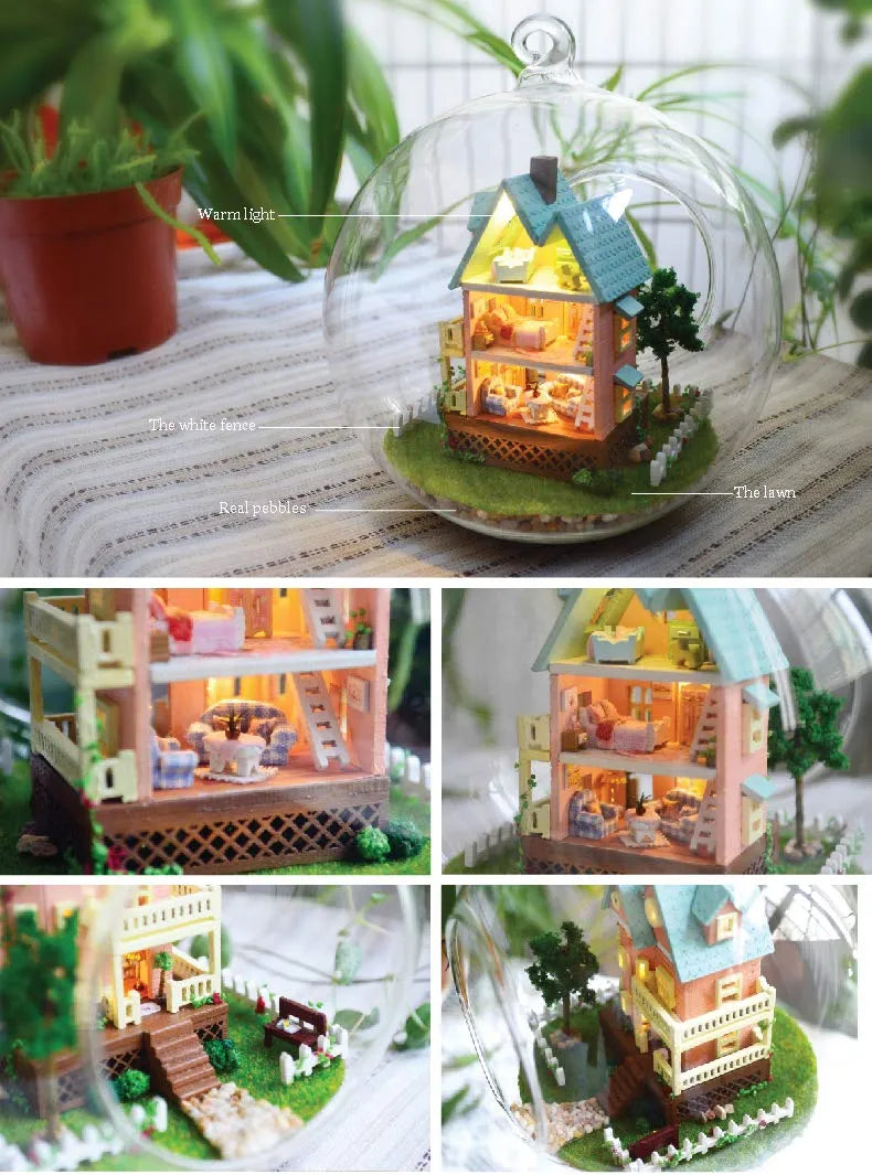 Miniature Wizardi Roombox Kit - Mini House Dollhouse Kit F07M5-17-2003