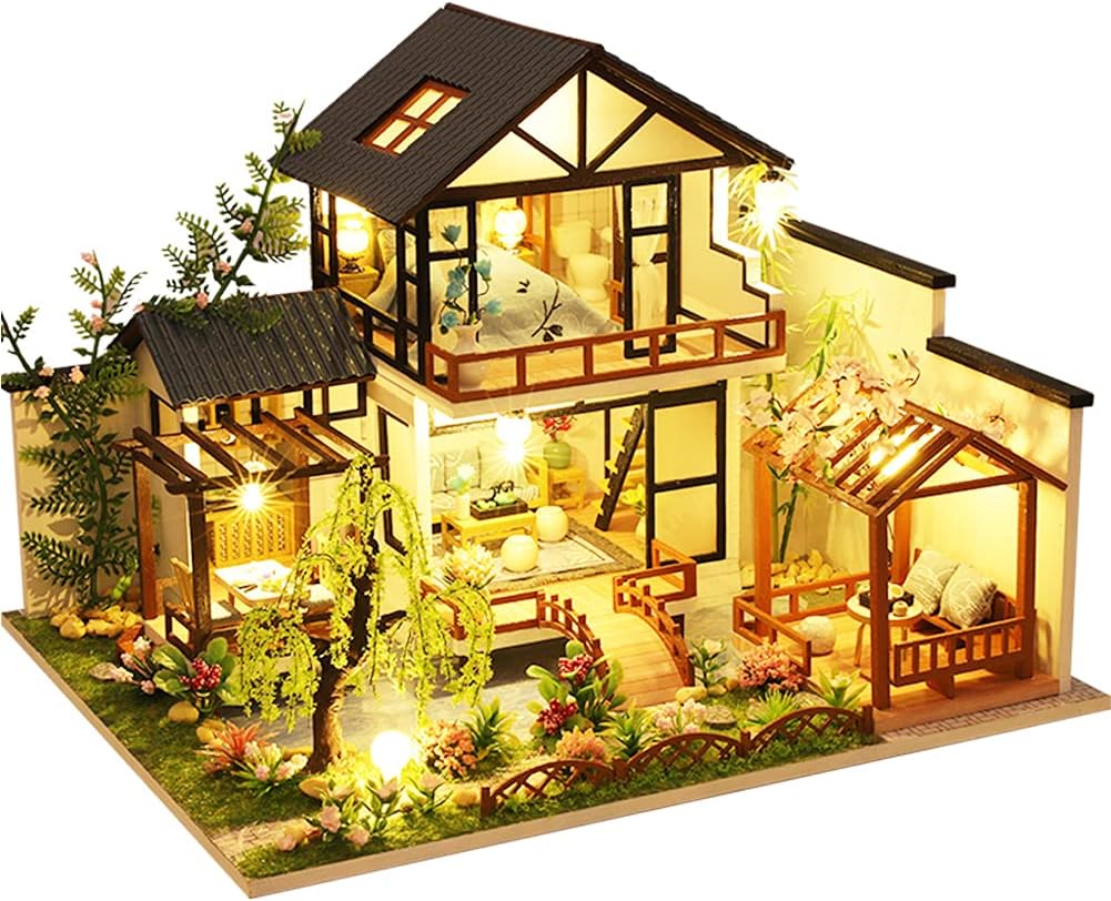 Miniature Wizardi Roombox Kit -  Japanese Garden Dollhouse Kit