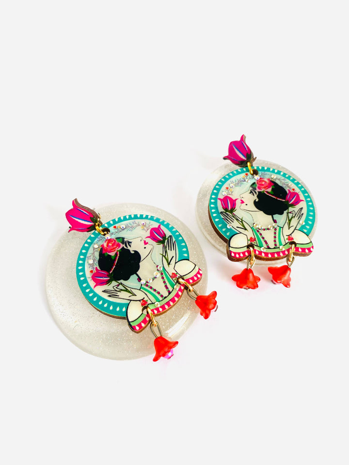 Lady Tulip Statement Earrings by Rosie Rose Parker