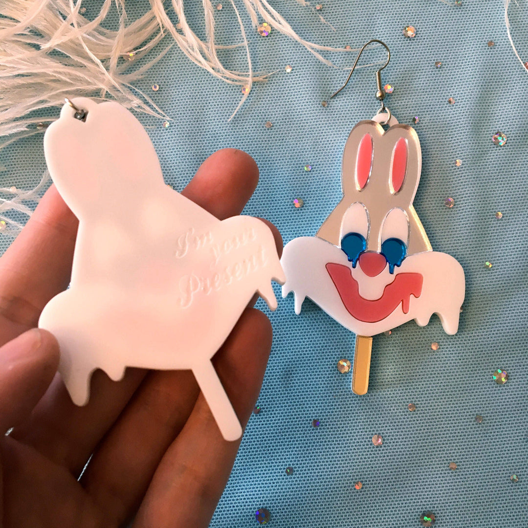 Melty Bugs Bunny Popsicle Earrings