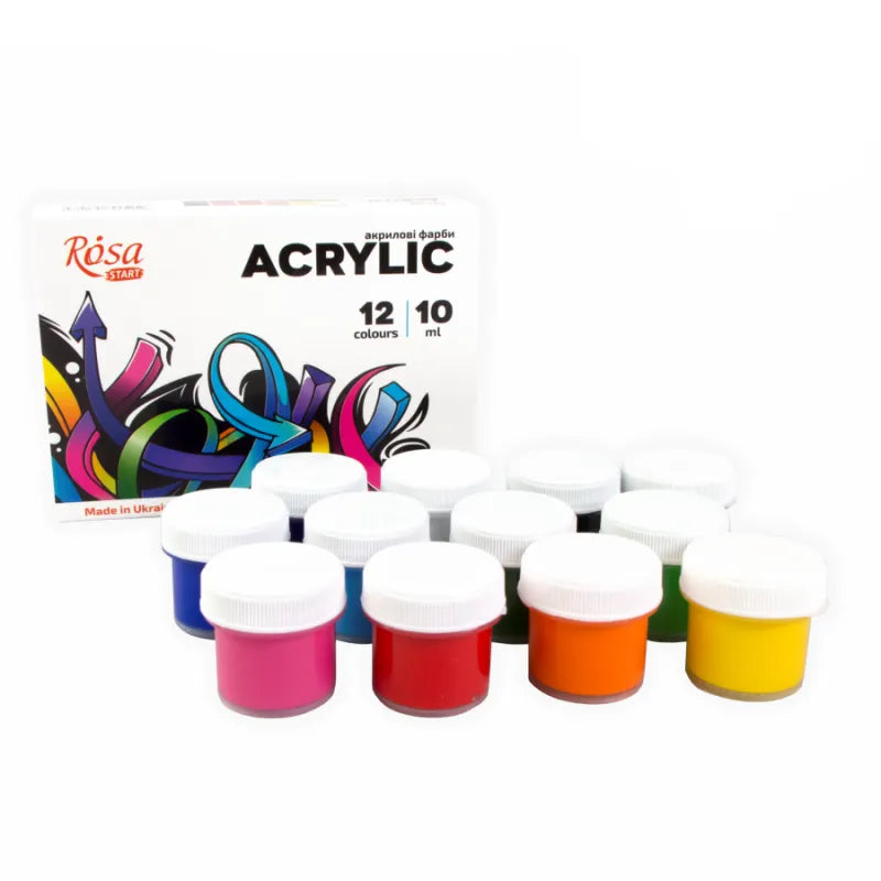 Rosa Start Graffiti Acrylic Paint Set 12 colors (0.34 oz each)