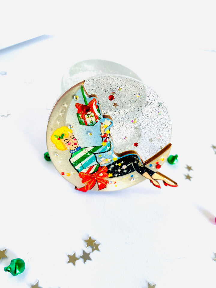 Moon Girl Christmas Brooch by Rosie Rose Parker