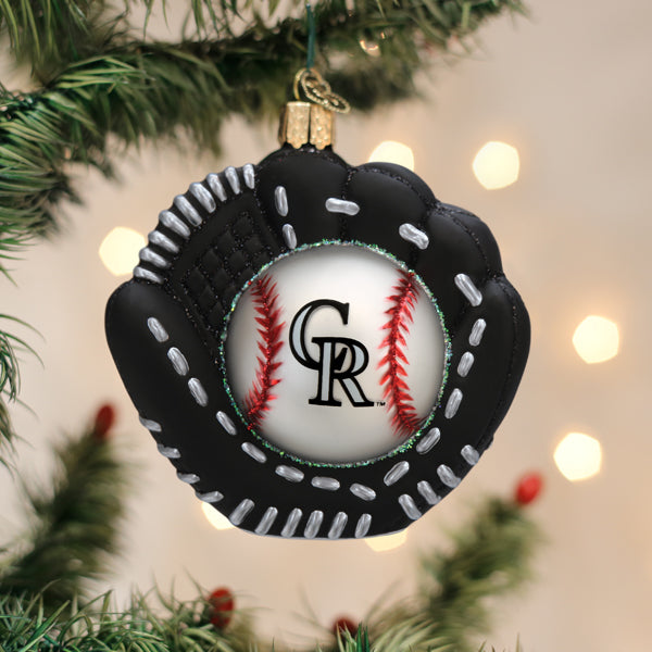 Rockies Baseball Mitt Ornament