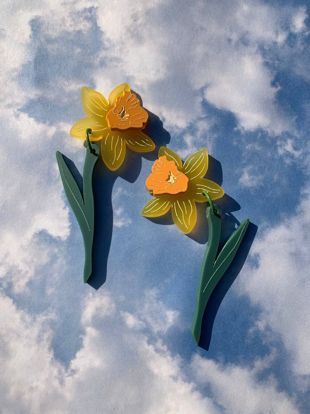 Daffodils Acrylic Statement Earrings