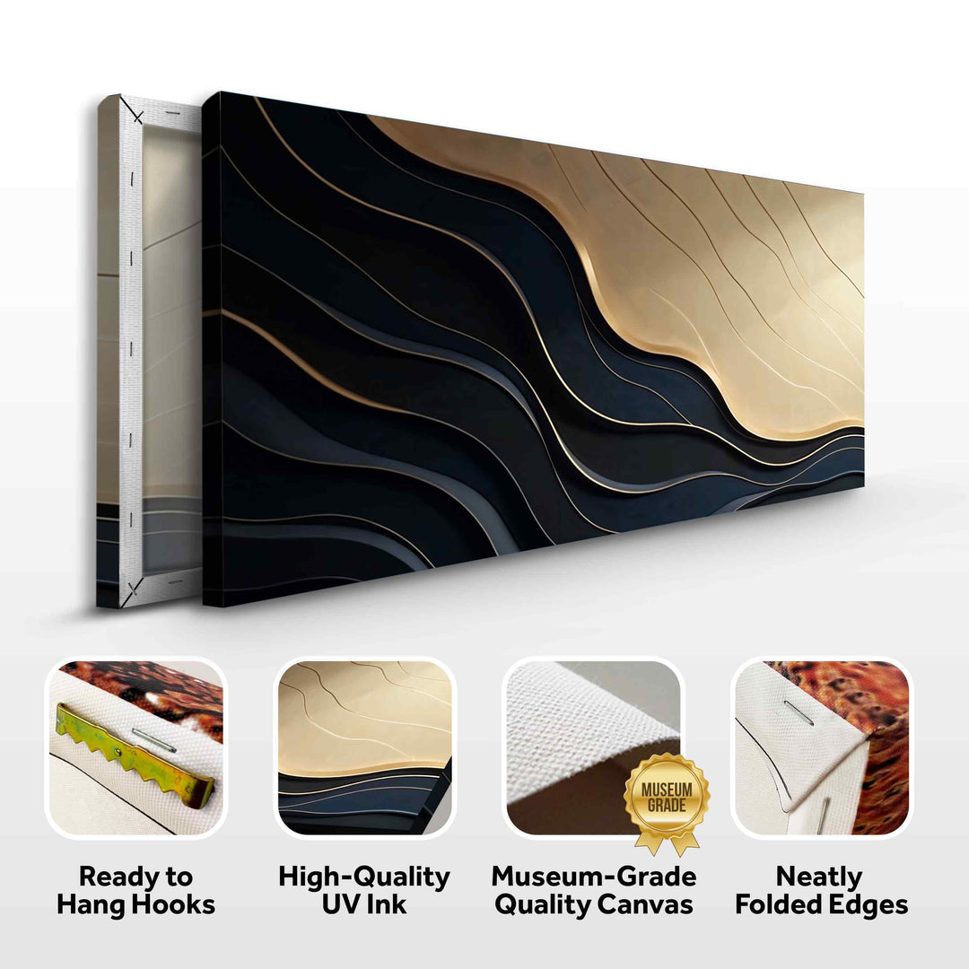 Black And Gold Minimalist Abstract VII