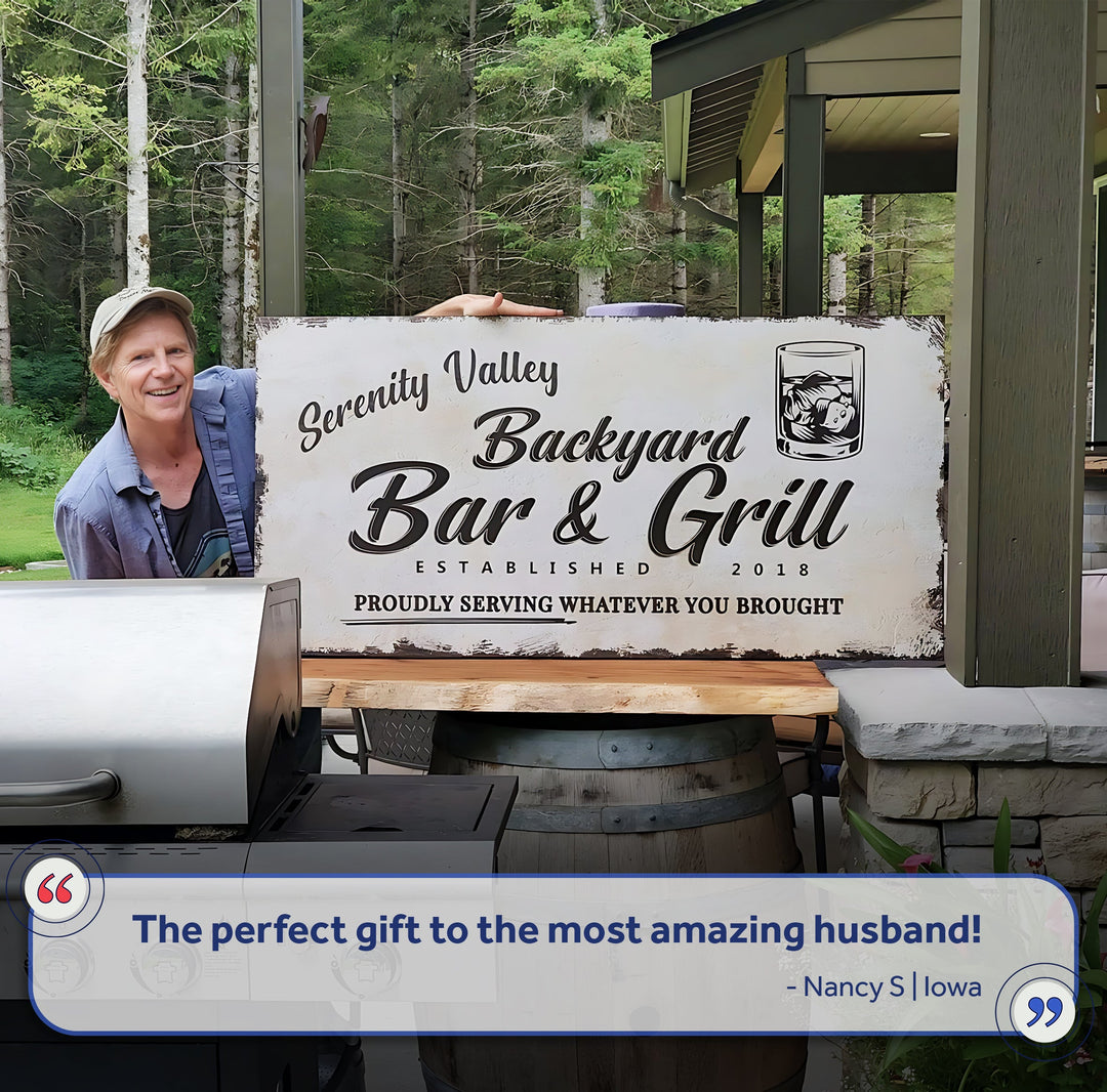 Backyard Bar & Grill Sign XVI