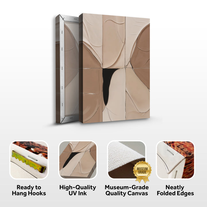 Neutral Abstract Boho Impasto Wall Art