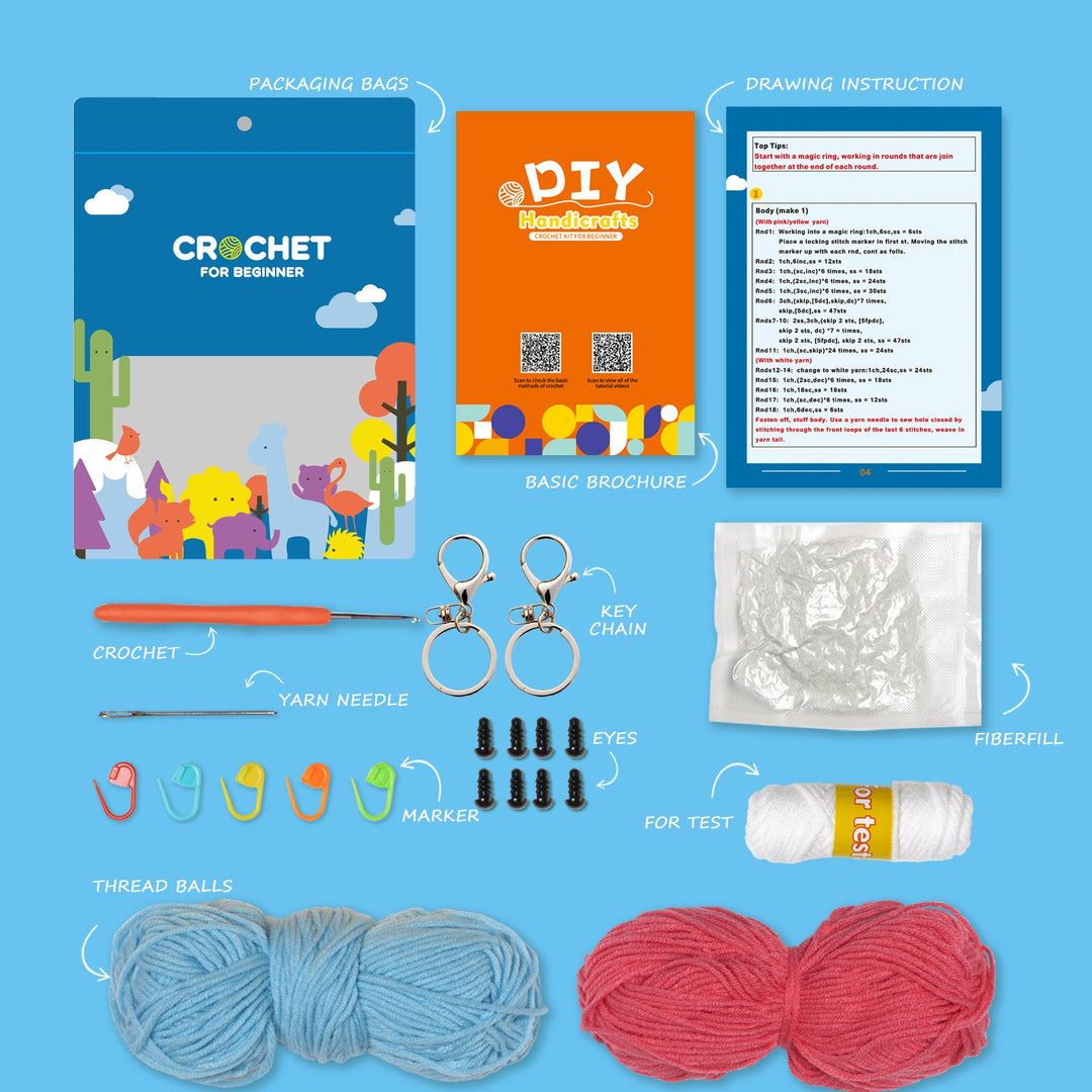 Octopuses Amigurumi DIY Crochet Kit Wizardi F07N8-M47