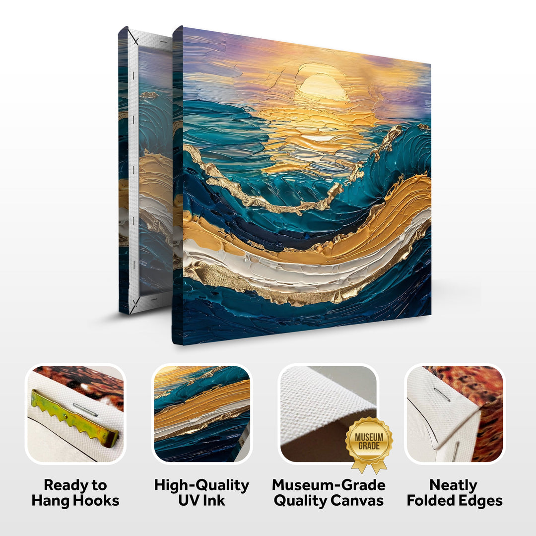 Golden Hour Impasto Wall Art