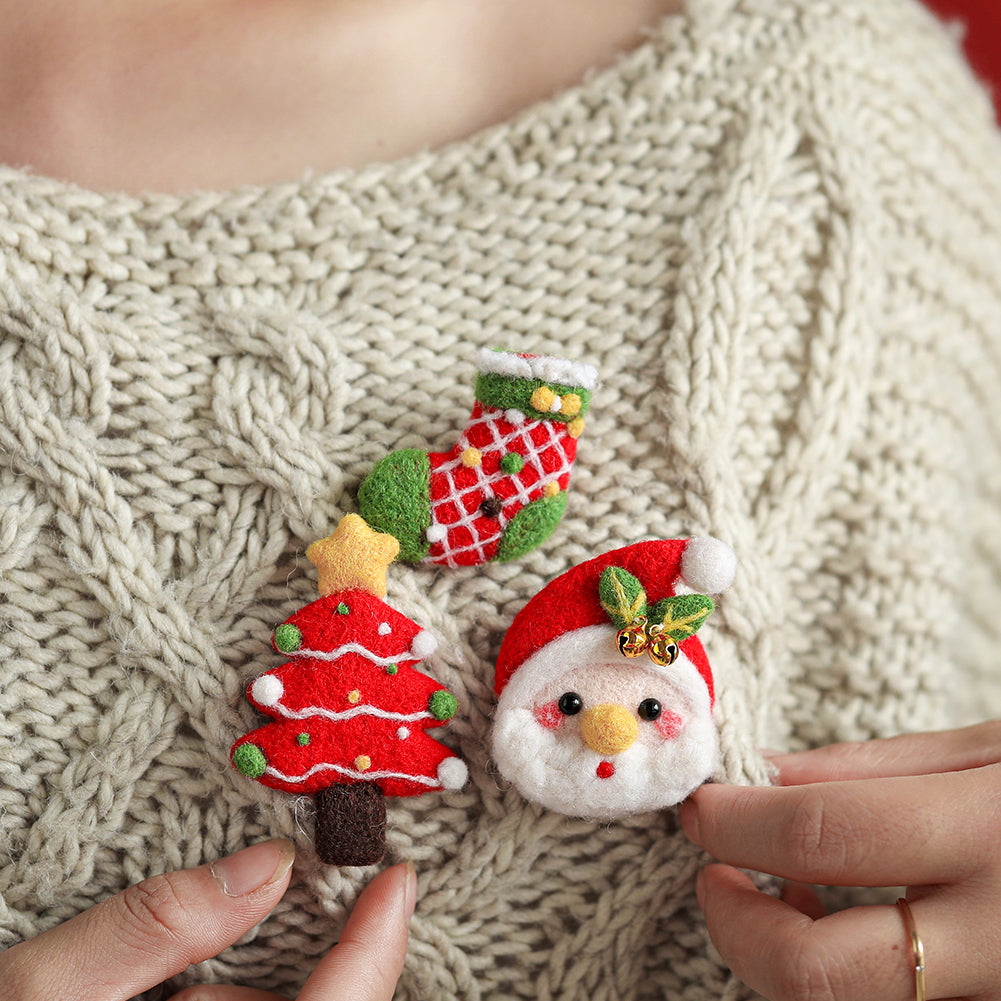 Christmas Needle Felting Kit. Wizardi DIY Wool Craft Kit F07N8-W333