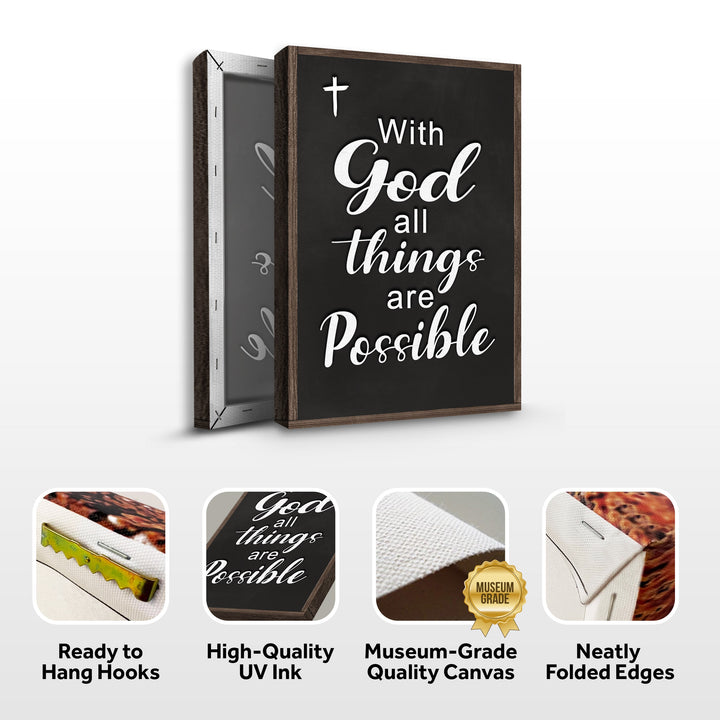 With God All Things Are Possible Faith Sign V