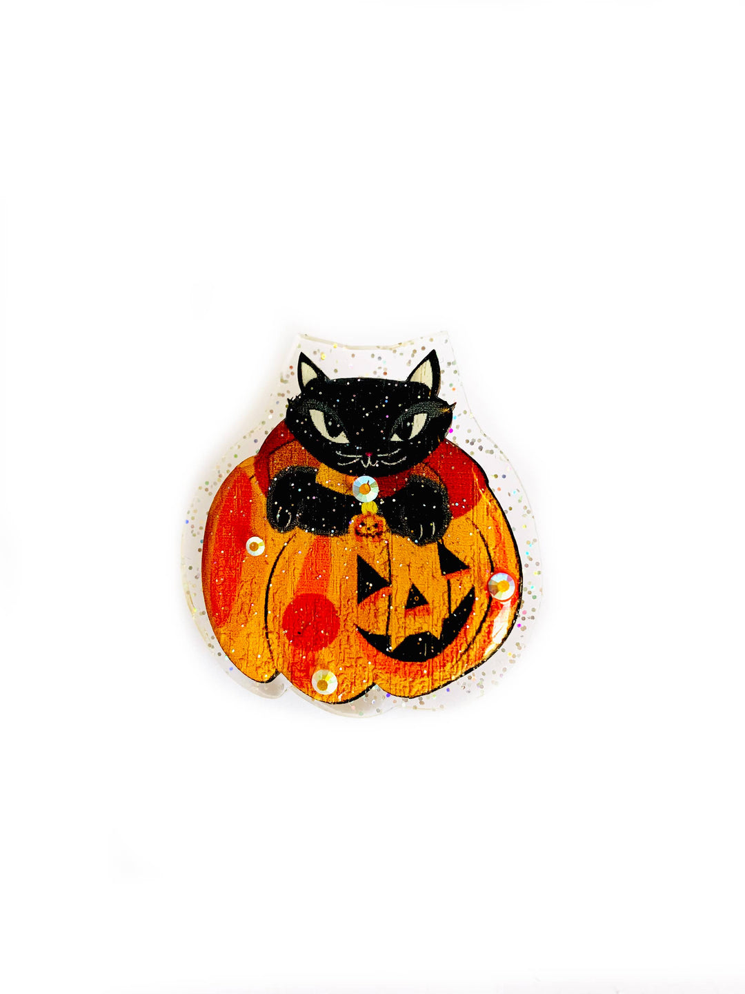 Little Pumpkin Cat Brooch by Rosie Rose Parker