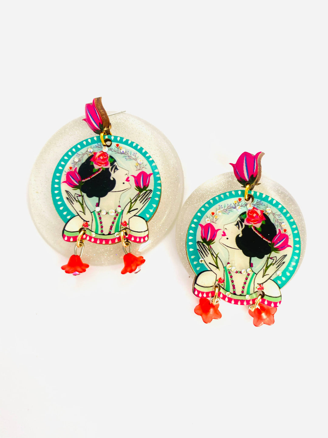 Lady Tulip Statement Earrings by Rosie Rose Parker