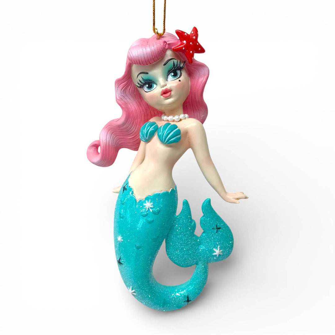Pink Hair Dolly Mermaid Ornament by Miss Fluff