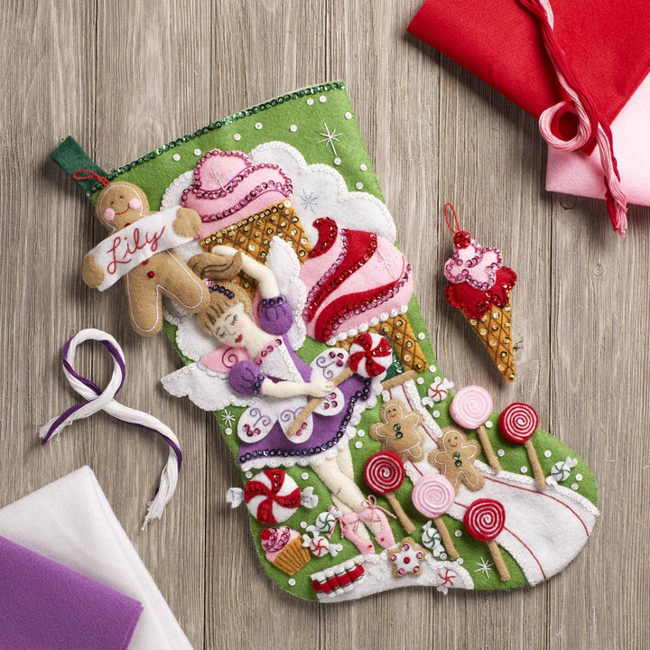 Bucilla Sugarland Fairy Felt Stocking 18"