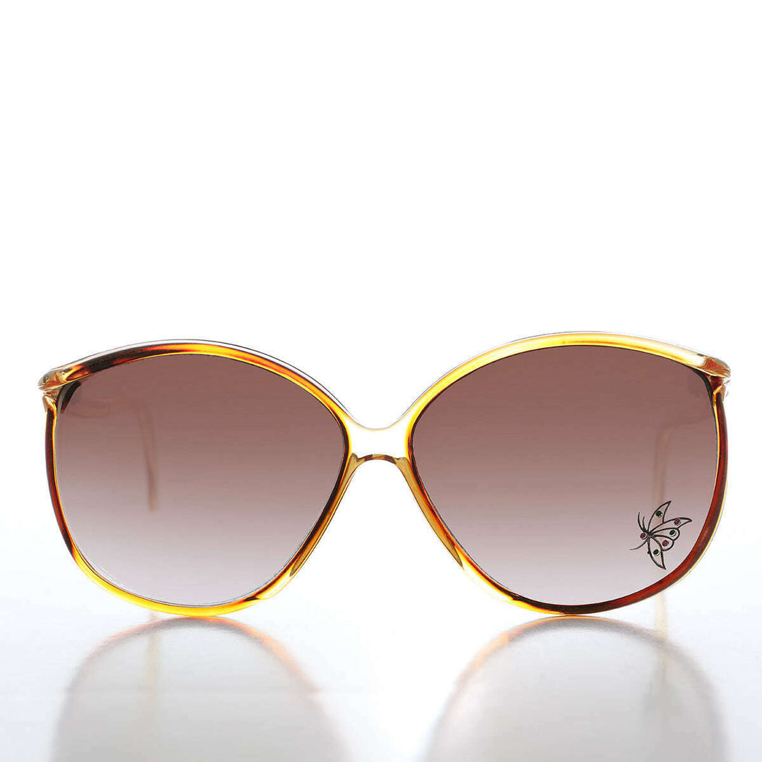 80s Rhinestone Boho Vintage Sunglasses - Belinda