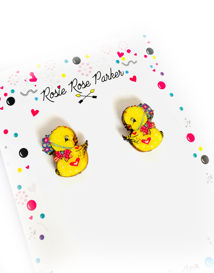 Little Chick Stud Earrings by Rosie Rose Parker