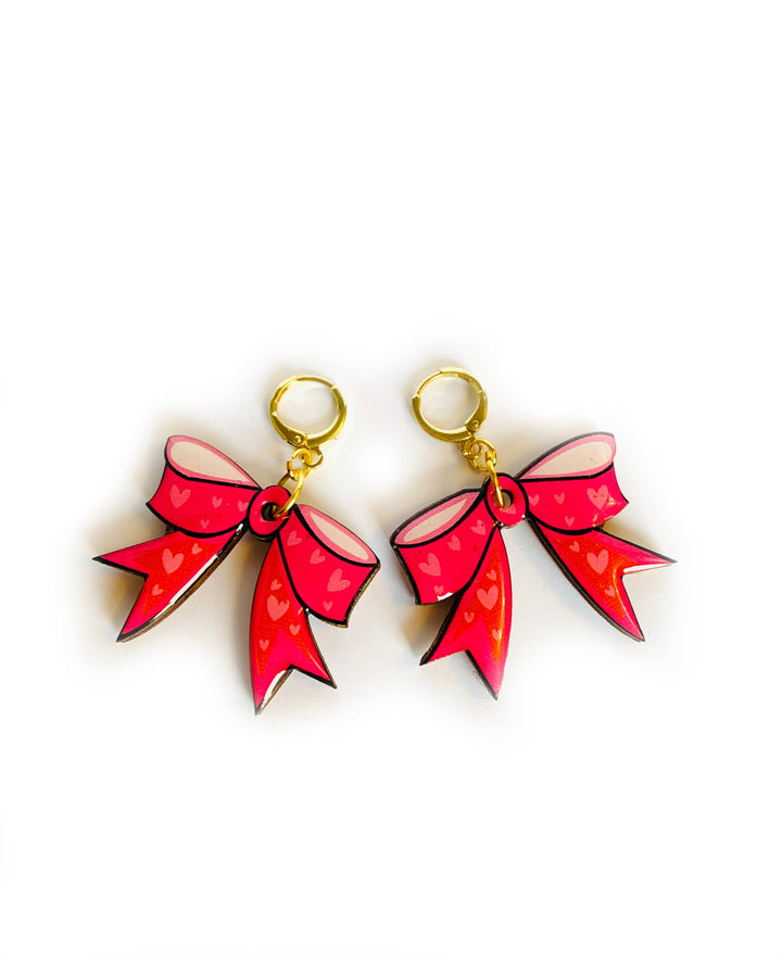 Big bow earrings statement earrings summer earrings big