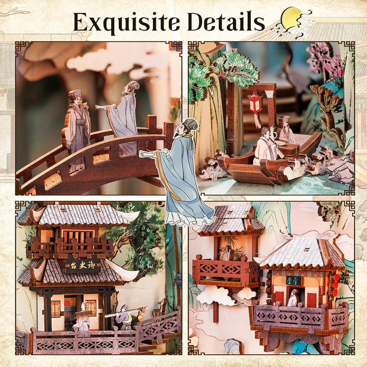 Book Nook Wizardi Miniature - Su Dongpo's Life Roombox Kit