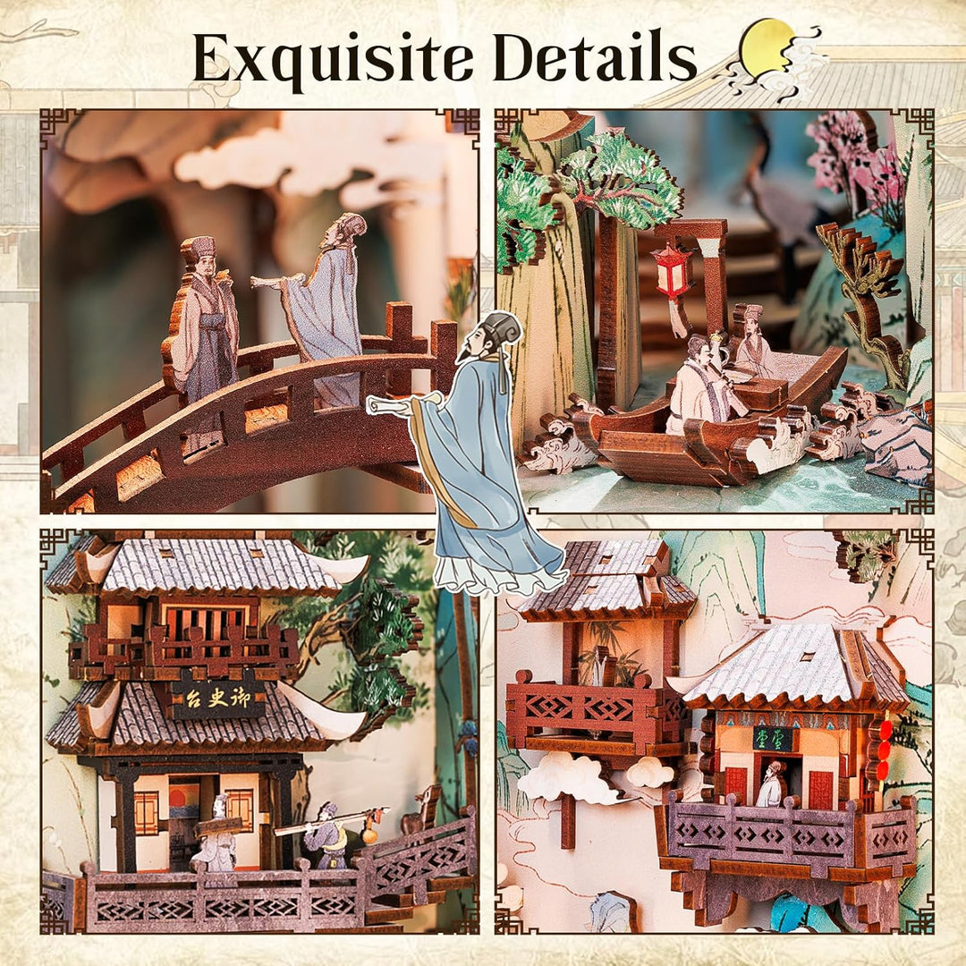 Book Nook Wizardi Miniature - Su Dongpo's Life Roombox Kit