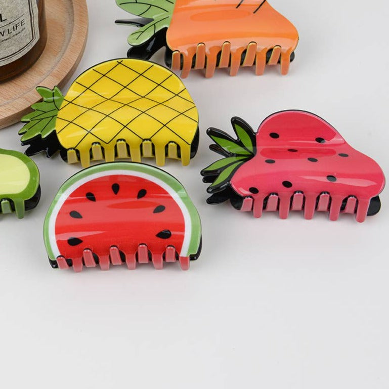 Cute Fruit And Vegetable Hair Claw Clip