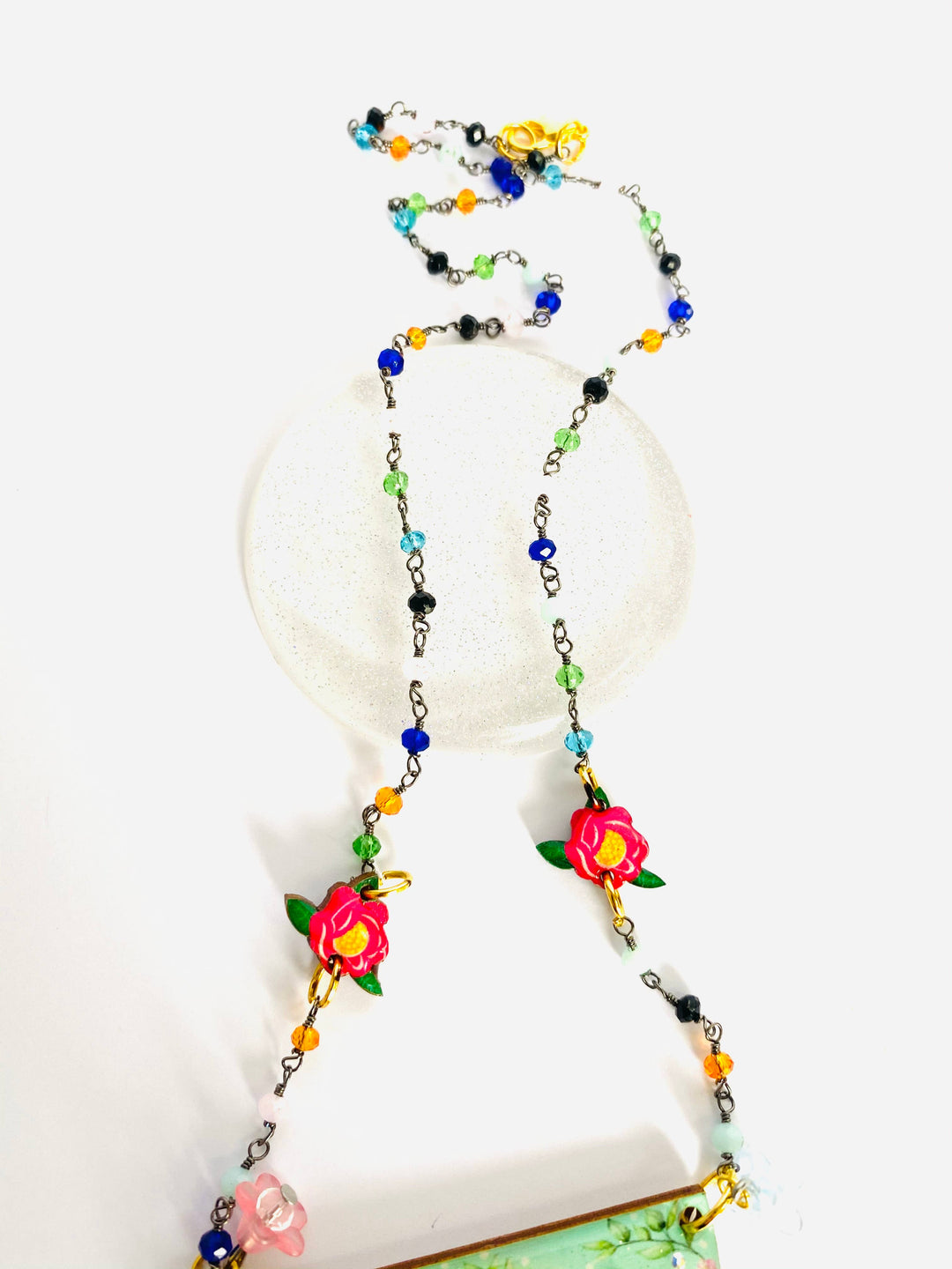 Lady and Hummingbird Statement Necklace by Rosie Rose Parker