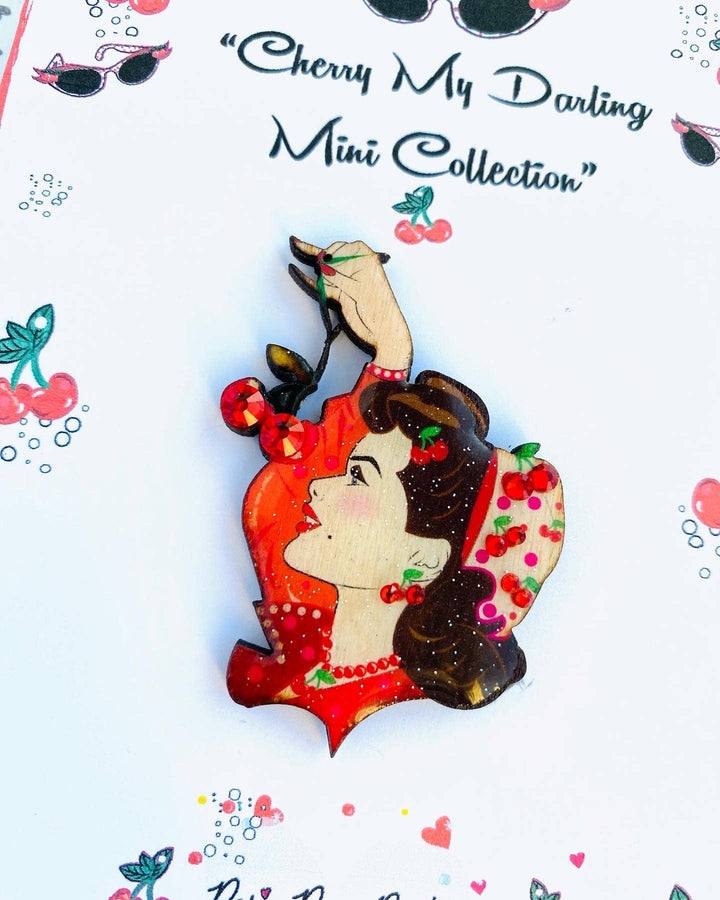 Cherry My Darling Mini Brooch by Rosie Rose Parker