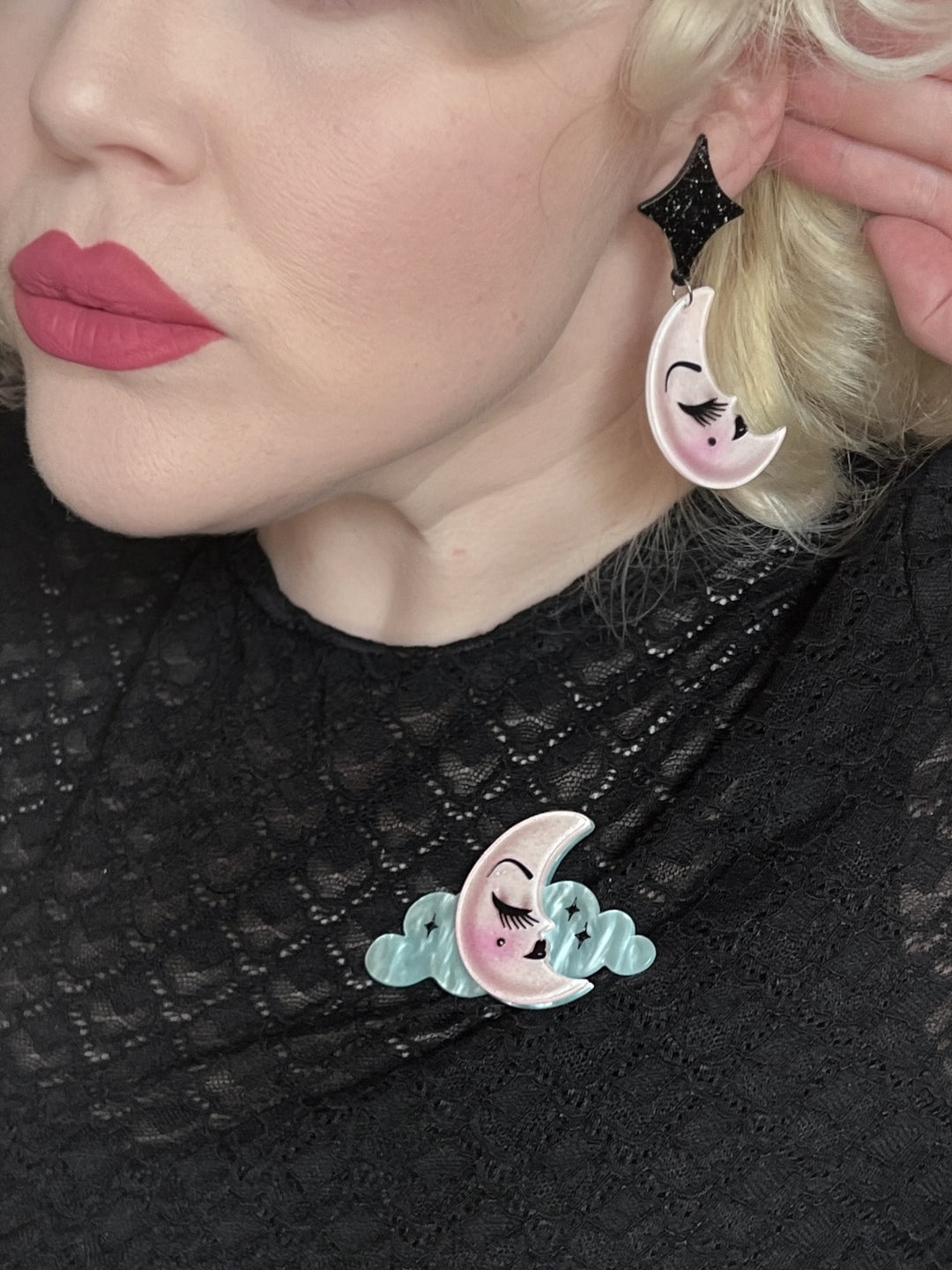 Luna Lullaby Brooch by Miss Fluff x Lipstick & Chrome