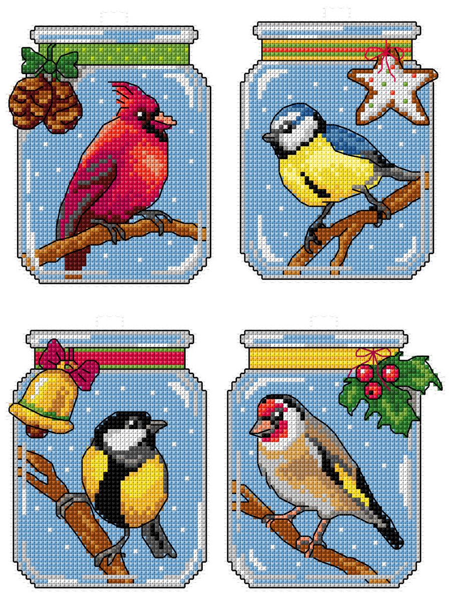 Counted Cross-Stitch Kit Birds 8709