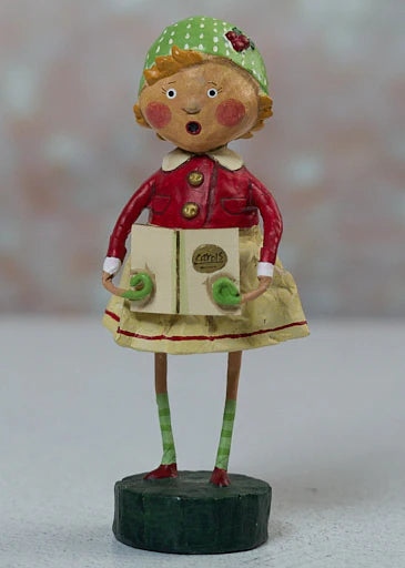 Holly Christmas Caroler Figurine by Lori Mitchell