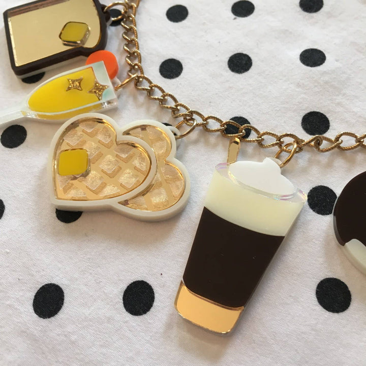 Ladies Who Brunch Acrylic Charm Statement Necklace