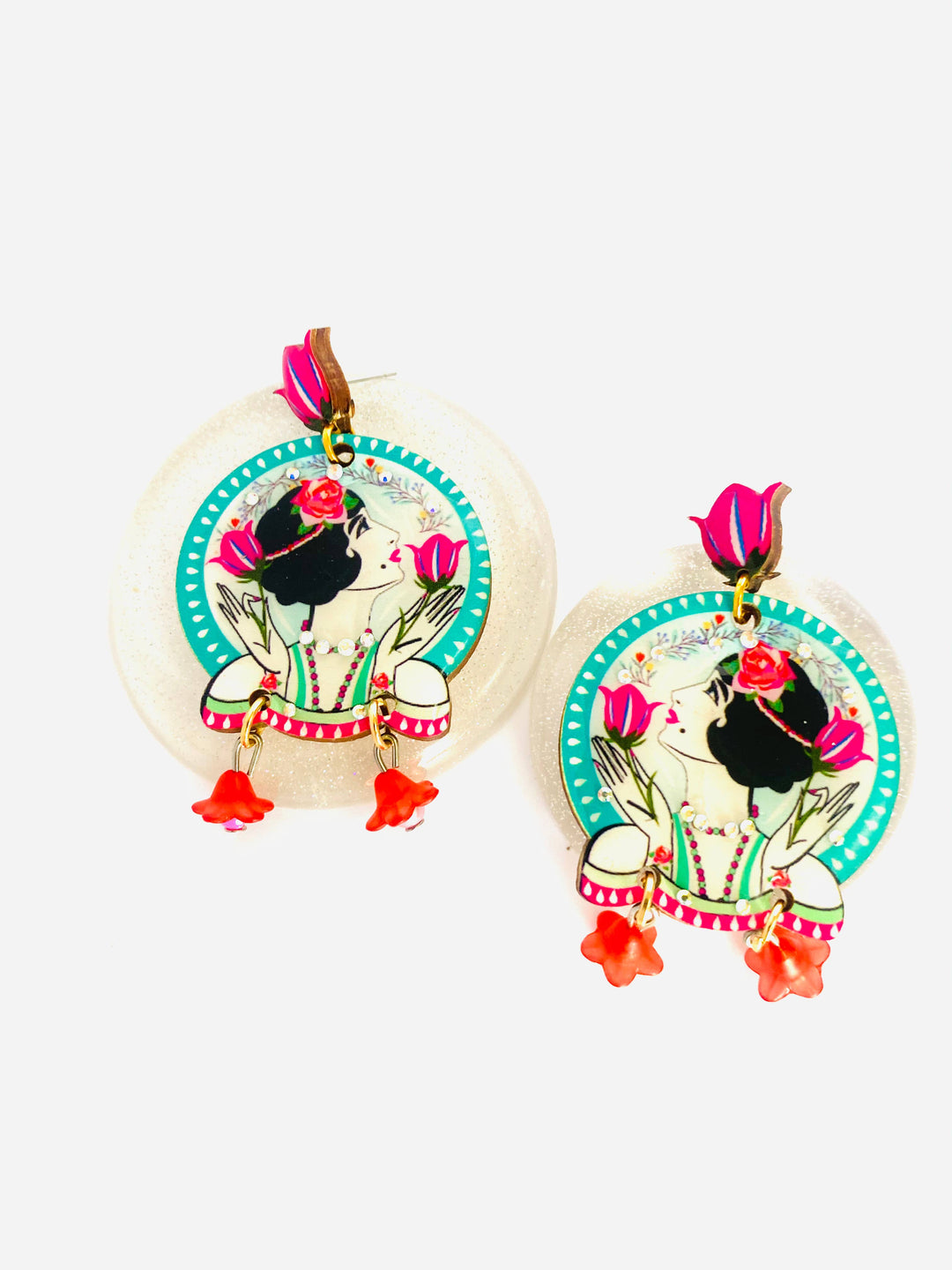 Lady Tulip Statement Earrings by Rosie Rose Parker