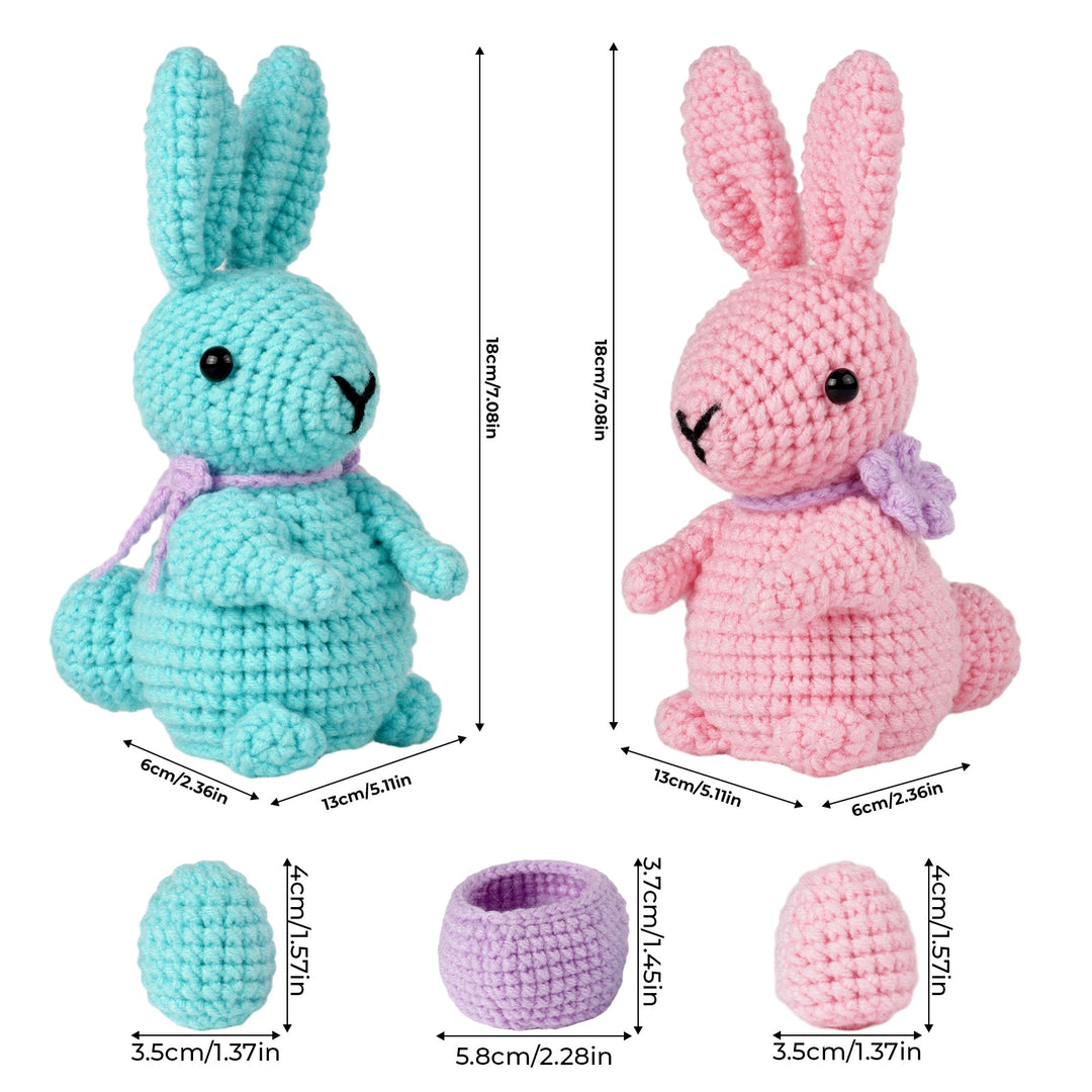 Rabbits Amigurumi DIY Crochet Kit Wizardi F07N8-M172