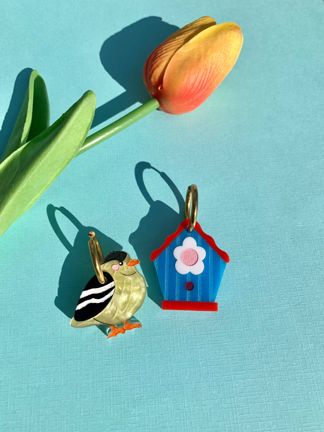 Tweet Retreat Acrylic Birdhouse Earrings