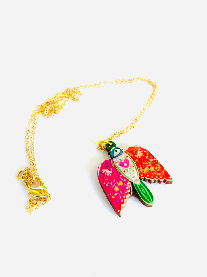 Pretty Bird in Flight Necklace by Rosie Rose Parker