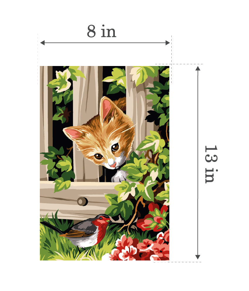 Needlepoint canvas for halfstitch without yarn The Barrier SEU928.368 Seg De Paris Printed Tapestry Canvas