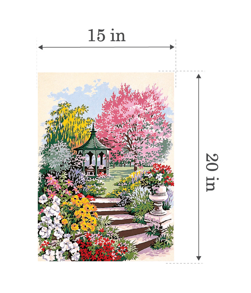 Needlepoint canvas for halfstitch without yarn Canvas The Gloriette SE929.283 Seg De Paris Printed Tapestry Canvas