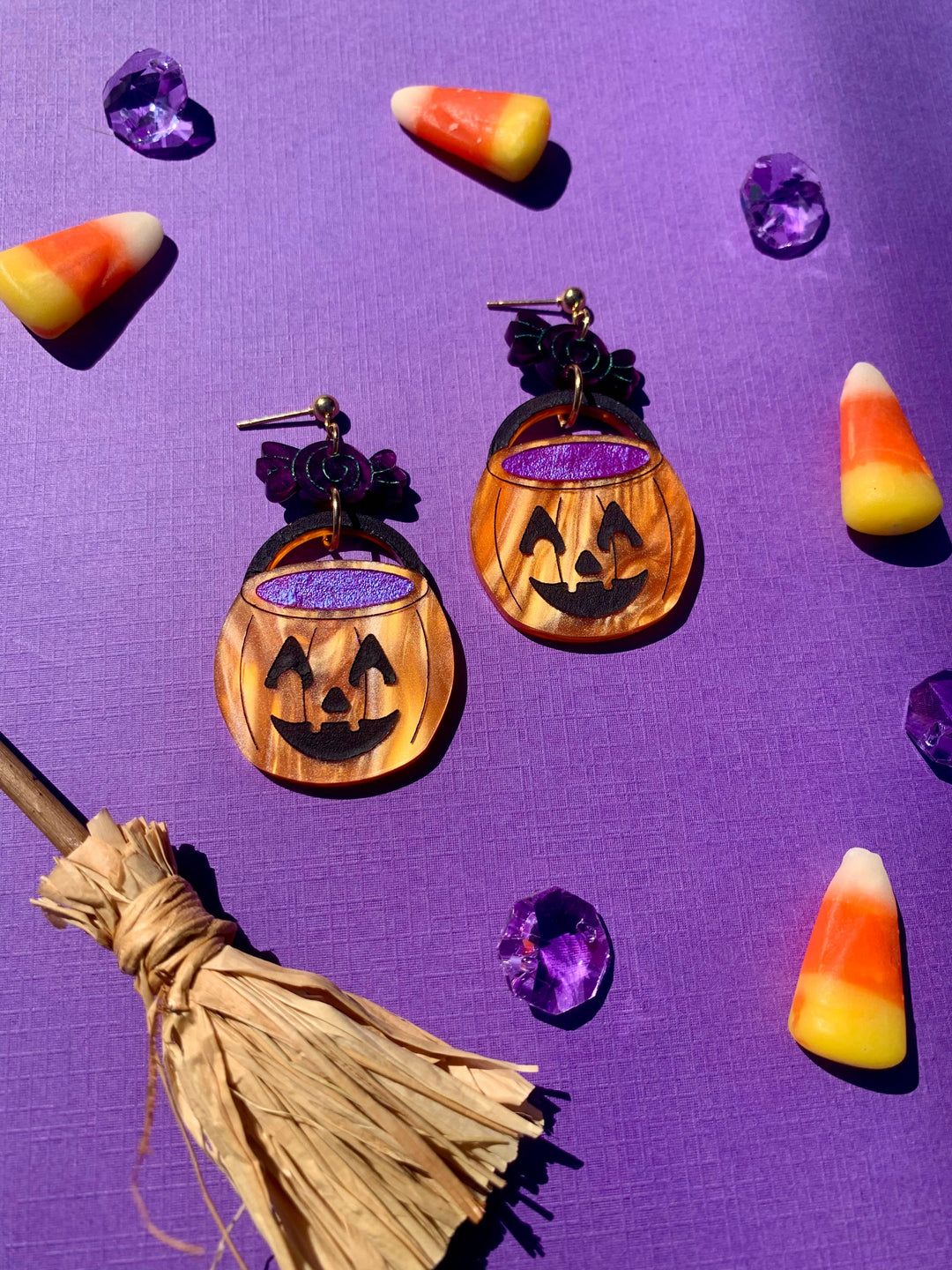 Trick or Treat Acrylic Halloween Earrings