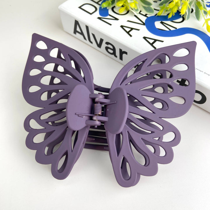 Double Layer Frosted Butterfly Hair Claw Clip