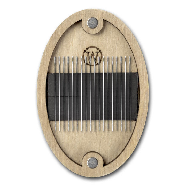 Magnetic Needle Case Oval – “Silver Flower” FLZB(N)-188