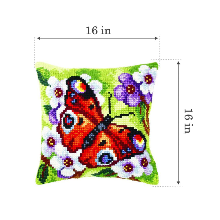 Cushion cross stitch kit  "Butterfly" 9379
